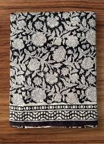 Cotton  Black Daily Wear Printed Saree